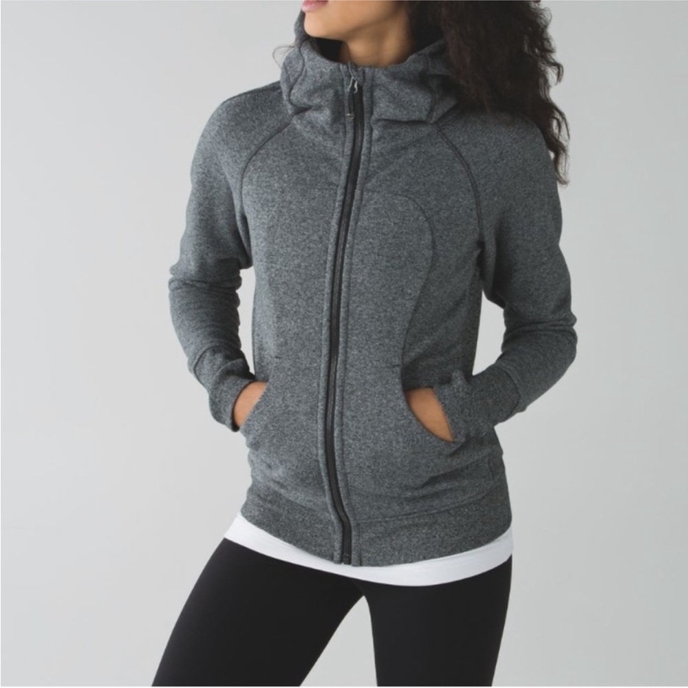 Lululemon Scuba Hoodie III  Heathered Speckled Black Size 10